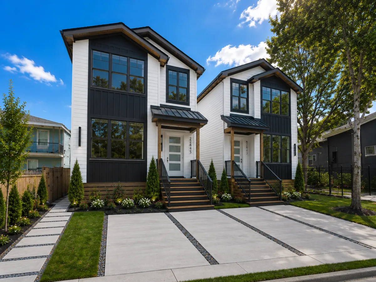 The Milan modern farmhouse duplex model, Greater New Orleans