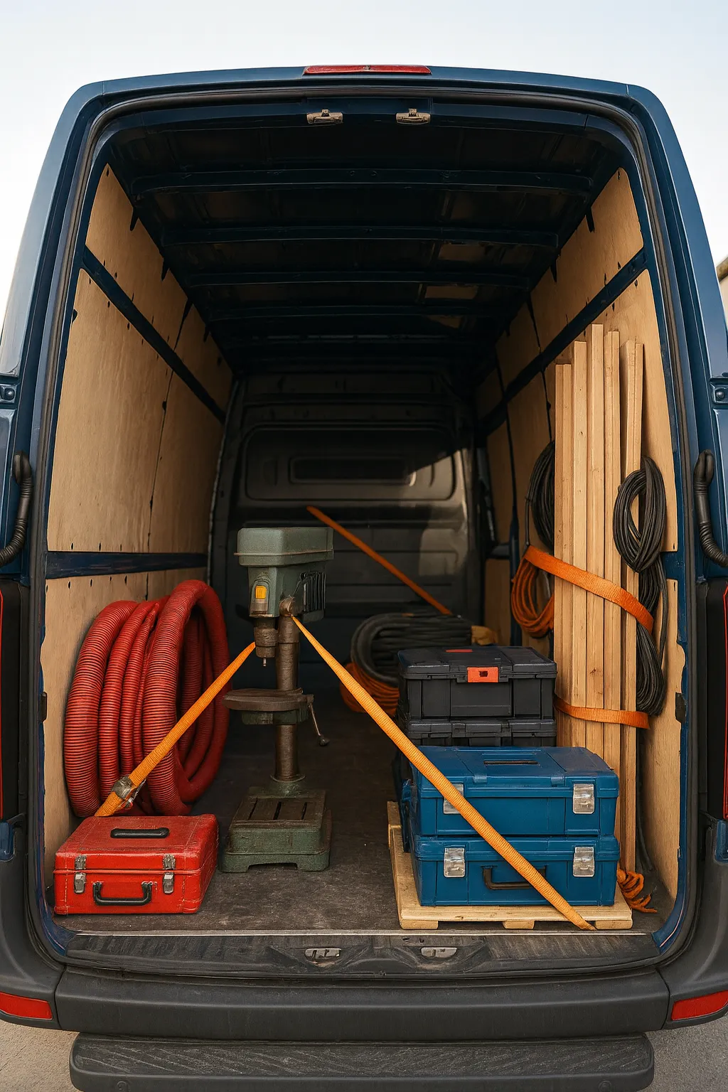 Handwerkertransporte in Röthlein – Professioneller Transporter mit Werkzeugen und Maschinen