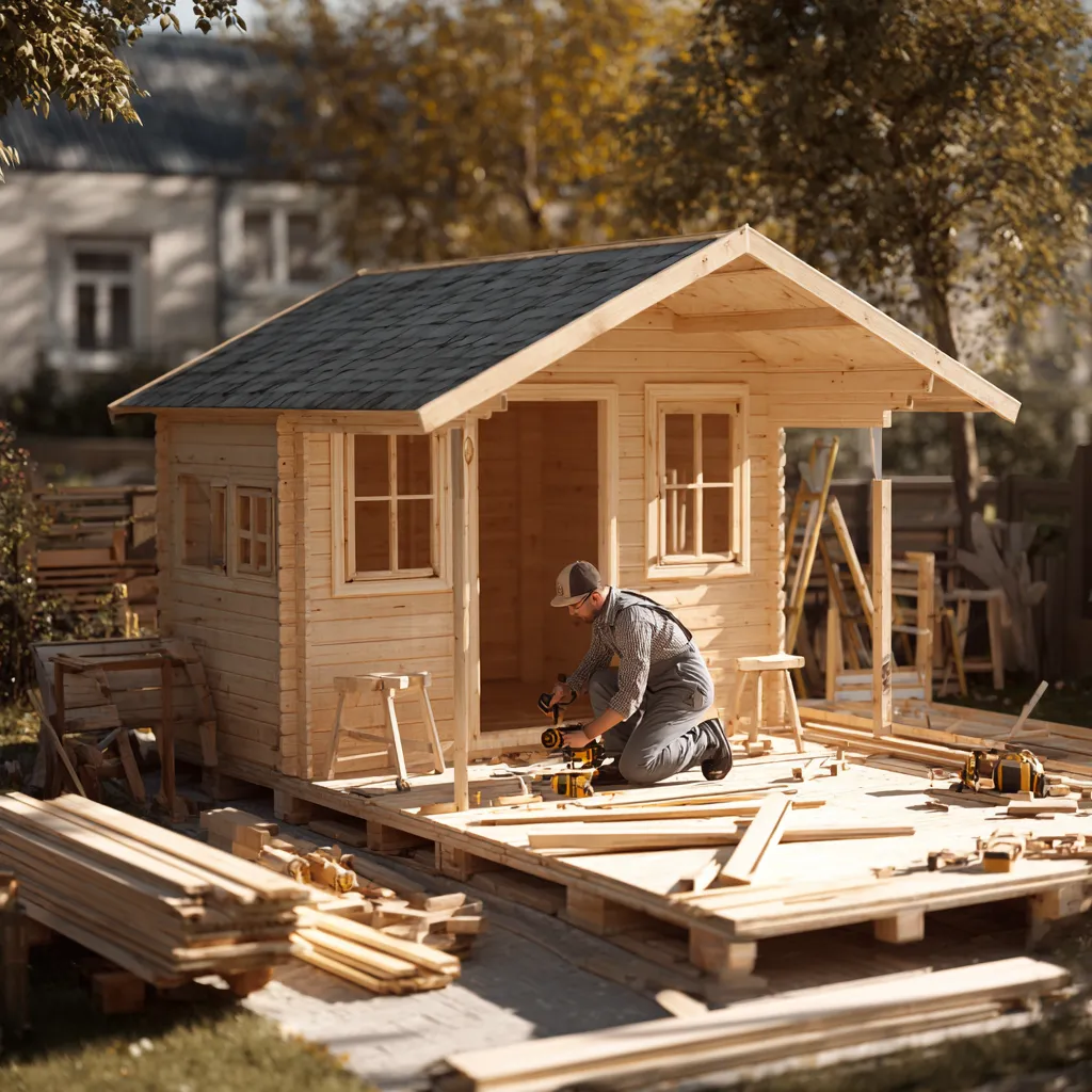 Aufbau eines Gartenhauses – handwerkliche Unterstützung für Außenprojekte.