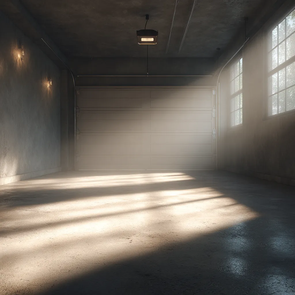 Saubere, besenrein übergebene Garage nach Entrümpelung