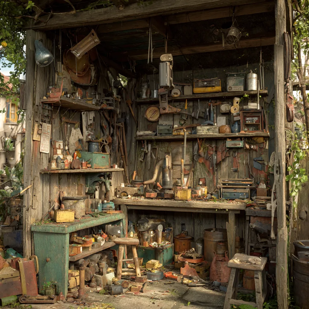 Aufräumen eines Hofbereichs – schnelle und gründliche Entrümpelung.