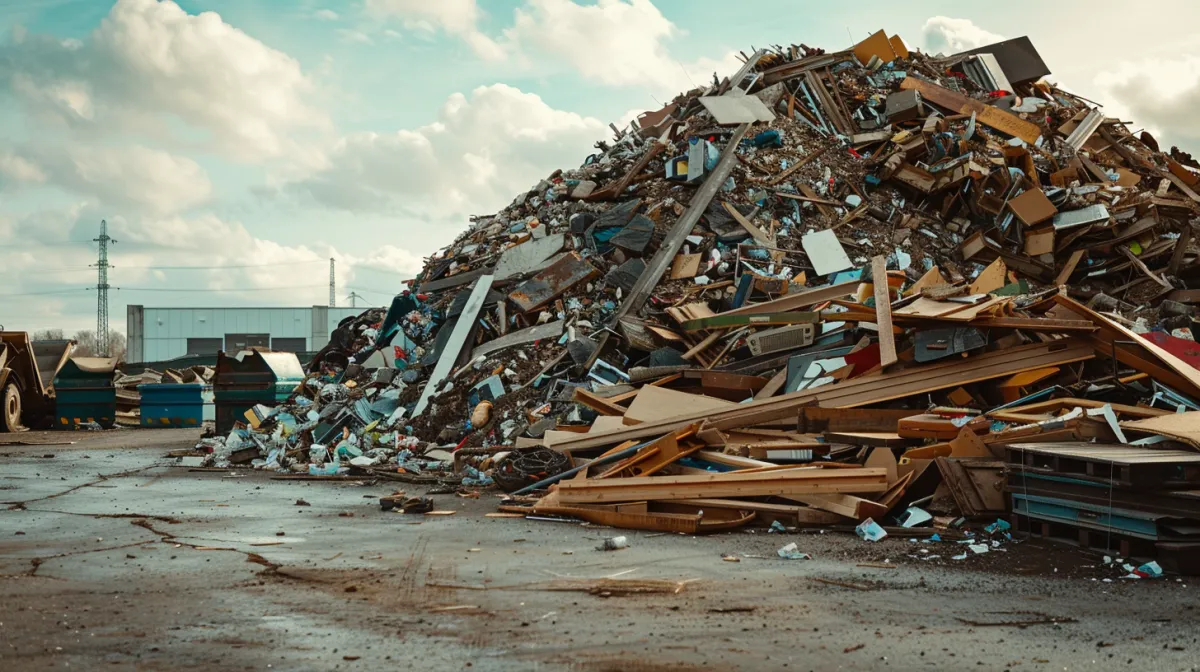 Sortierter Sperrmüll im Entsorgungsbetrieb – umweltgerechte Entsorgung Schweinfurt