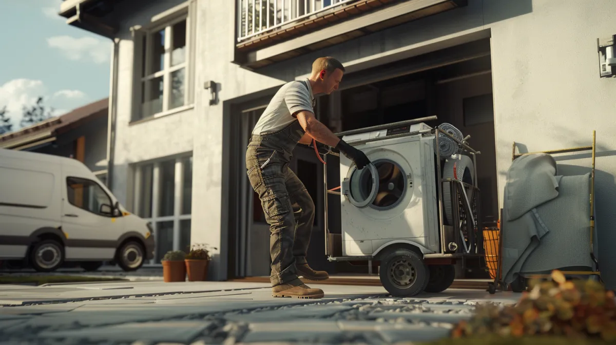 Entsorgung eines alten Haushaltsgeräts – fachgerechte Elektroabholung.