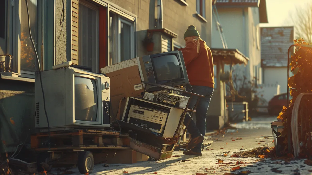 Transport alter Elektrogeräte – fachgerechte Entsorgung.