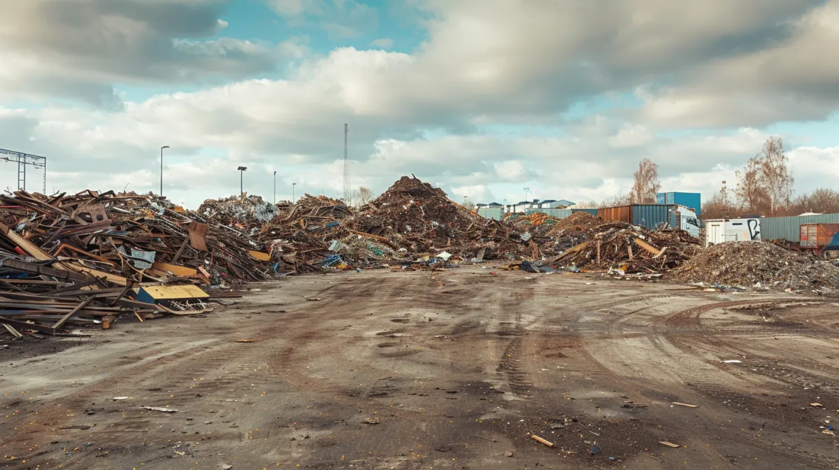 Sortierter Sperrmüll am Recyclinghof – nachhaltige Entsorgung.