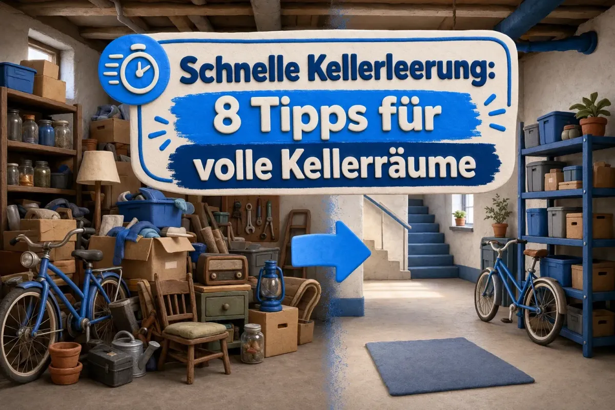 Schnelle Kellerleerung: 8 Tipps für volle Kellerräume