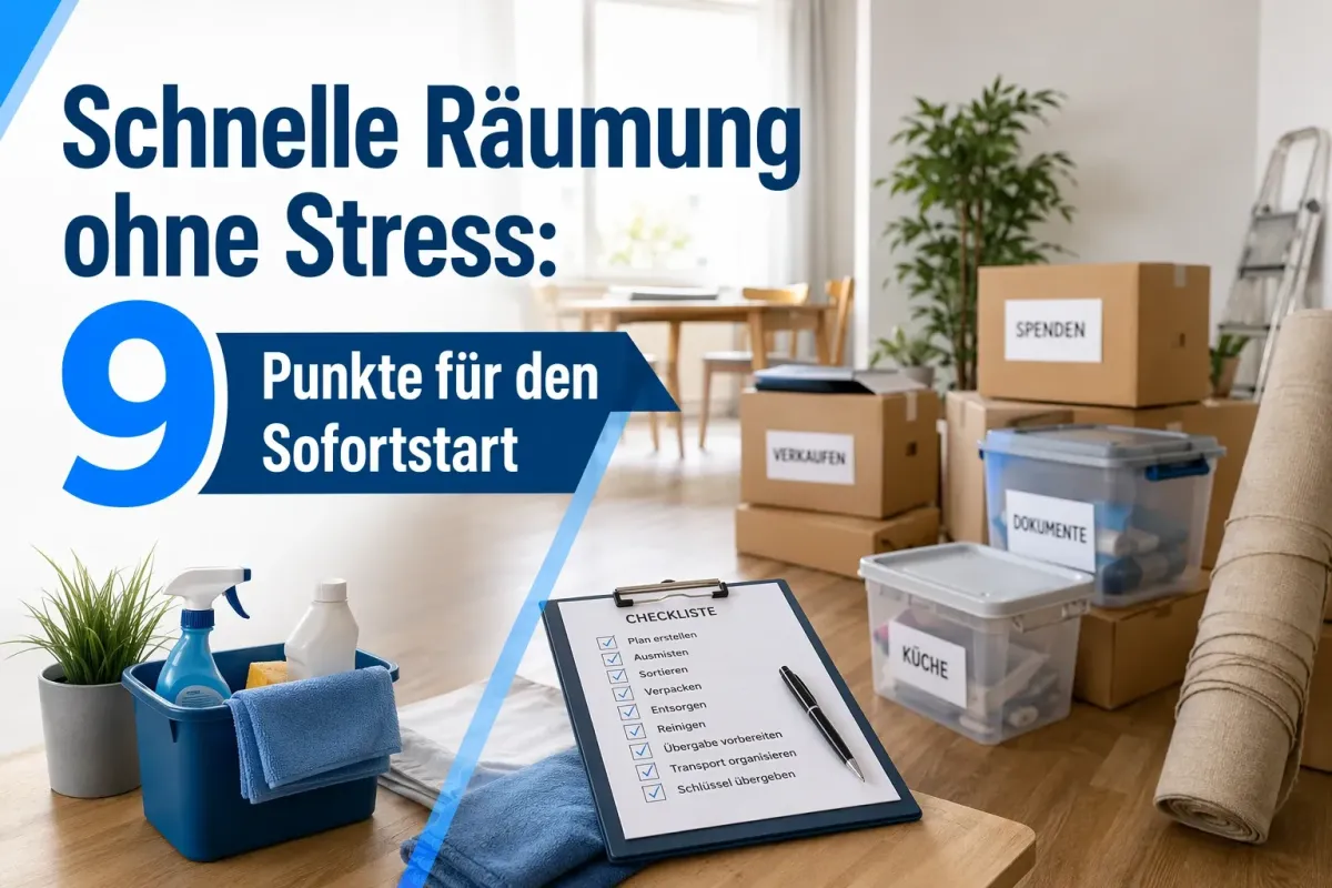 Schnelle Räumung ohne Stress: 9 Punkte für den Sofortstart
