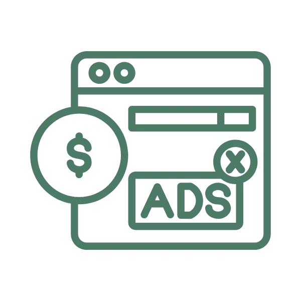 Paid ads icon.