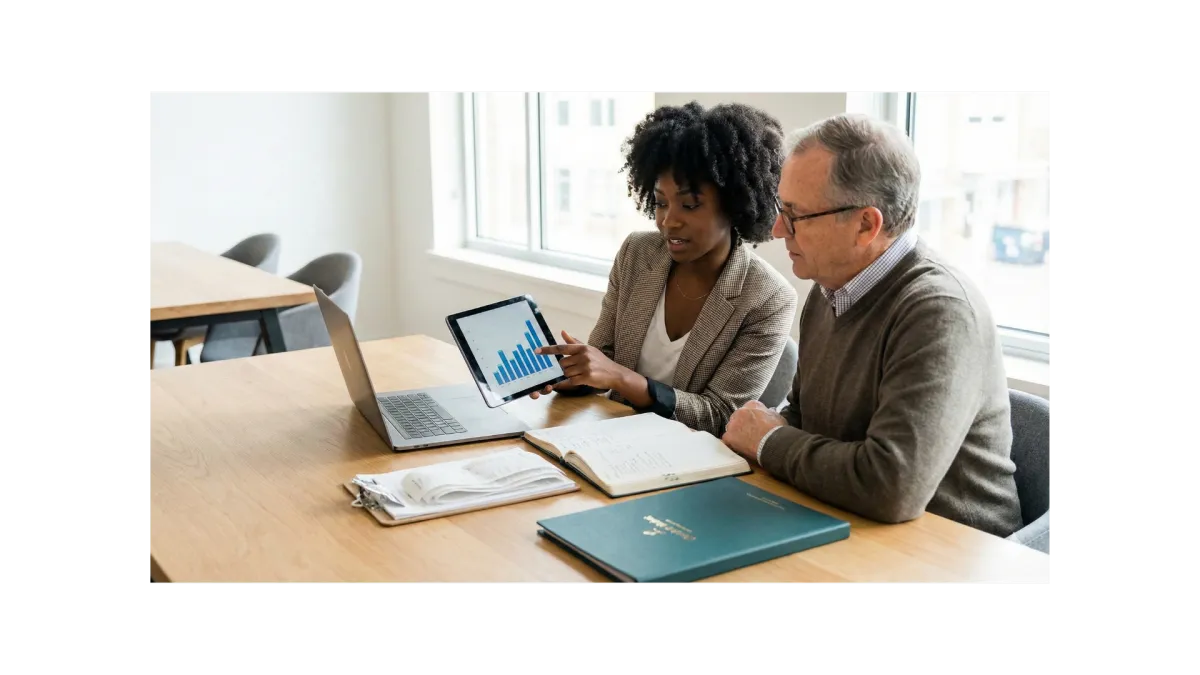 person writing on brown wooden table near white ceramic mug