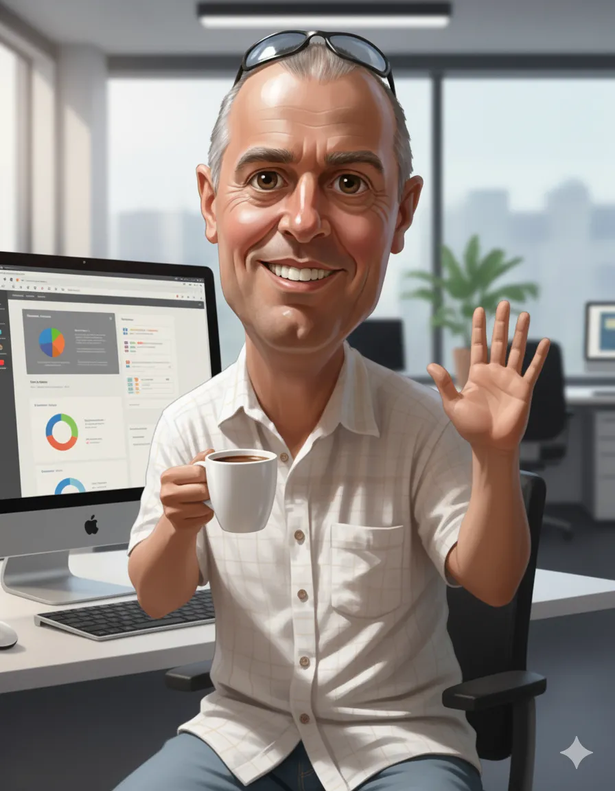 Eine Nahaufnahme eines Marketingstrategen, der einem Kleinunternehmer in einem lichtdurchfluteten Büro ein Visionboard präsentiert, mit Notizen und kreativen Skizzen. Die Atmosphäre ist warm, fokussiert und unterstützend und hebt persönliche Betreuung und fachliche Kompetenz hervor.