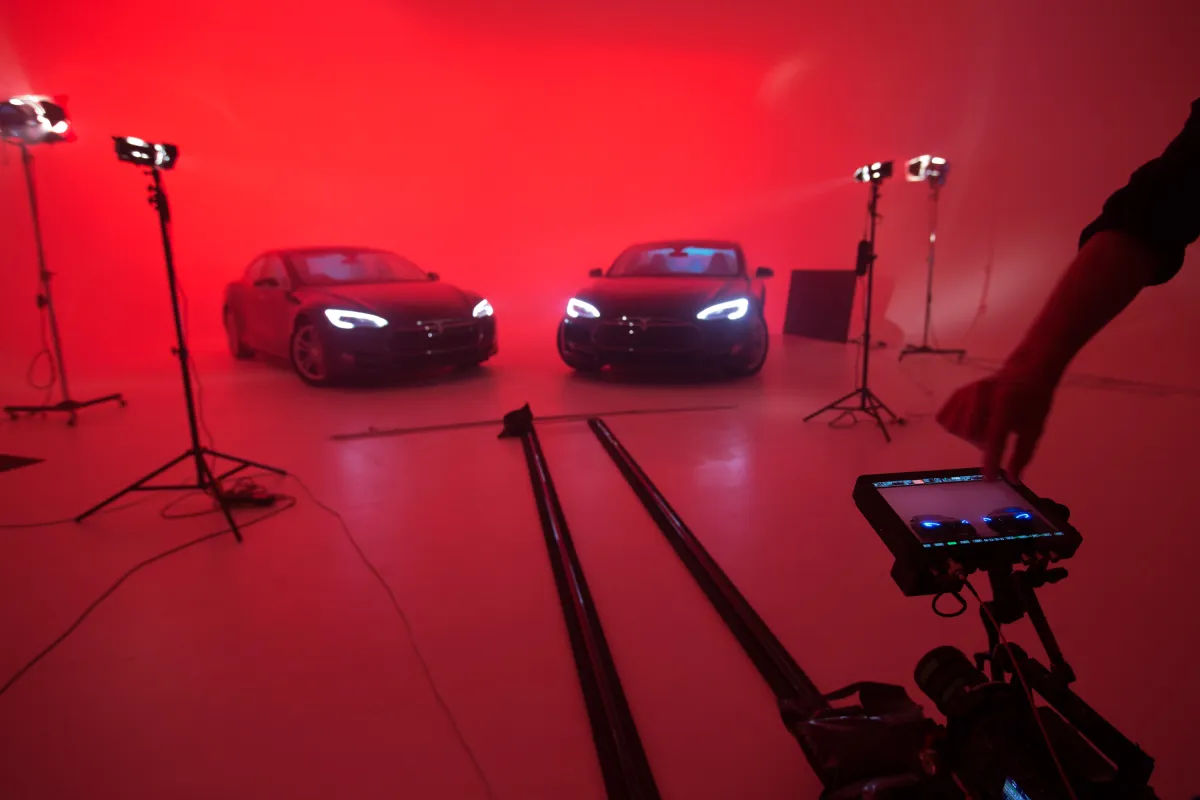 Drive in vehicle photography studio Sydney with automotive lighting