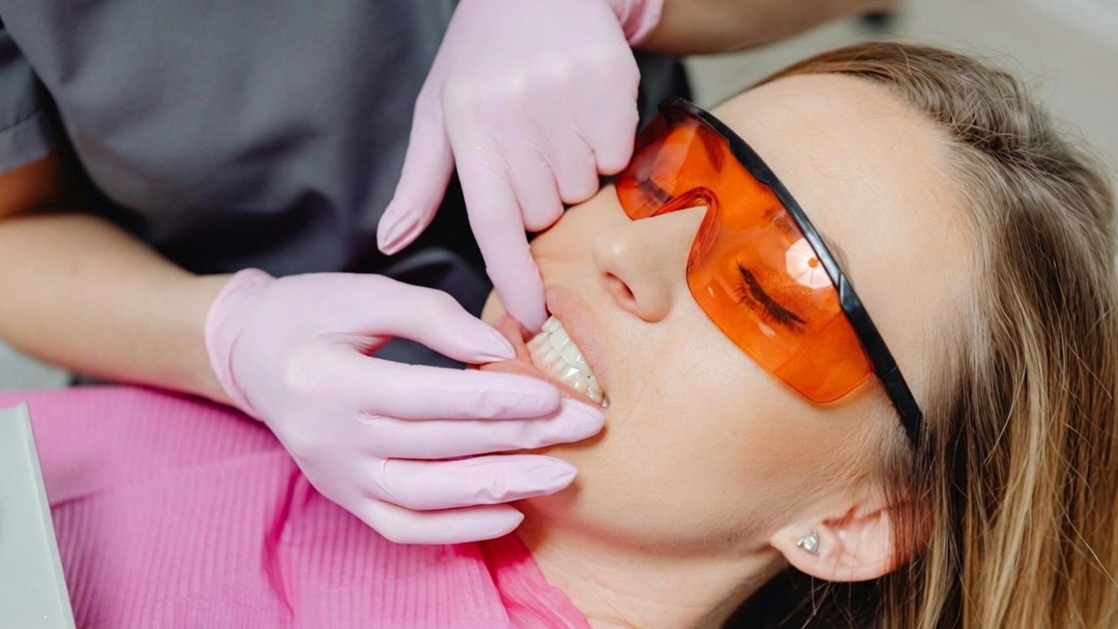 dentist treating gum disease patient in North York Ontario dental clinic