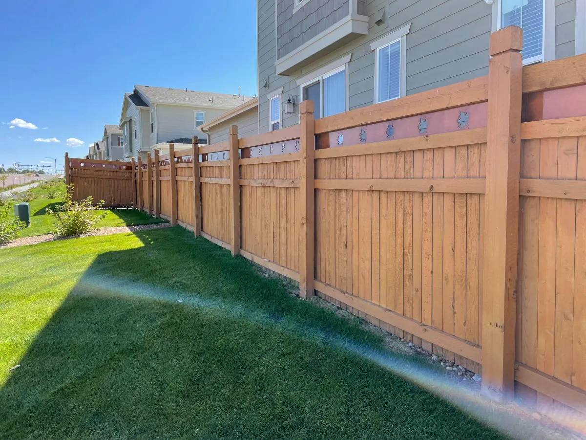 residential cedar fence
