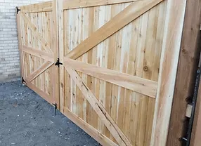 residential wooden pine gate