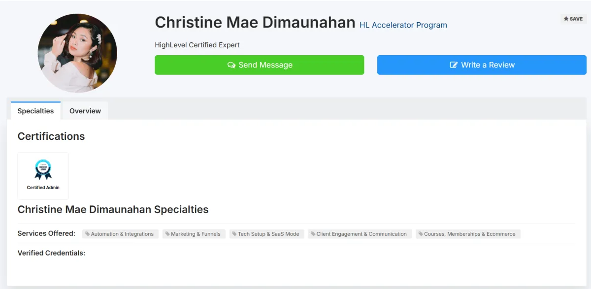 Certified GHL Admin
