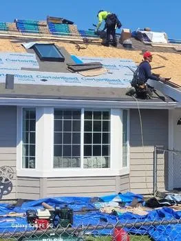 Roof replacement underway
