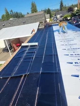 Flat roof install