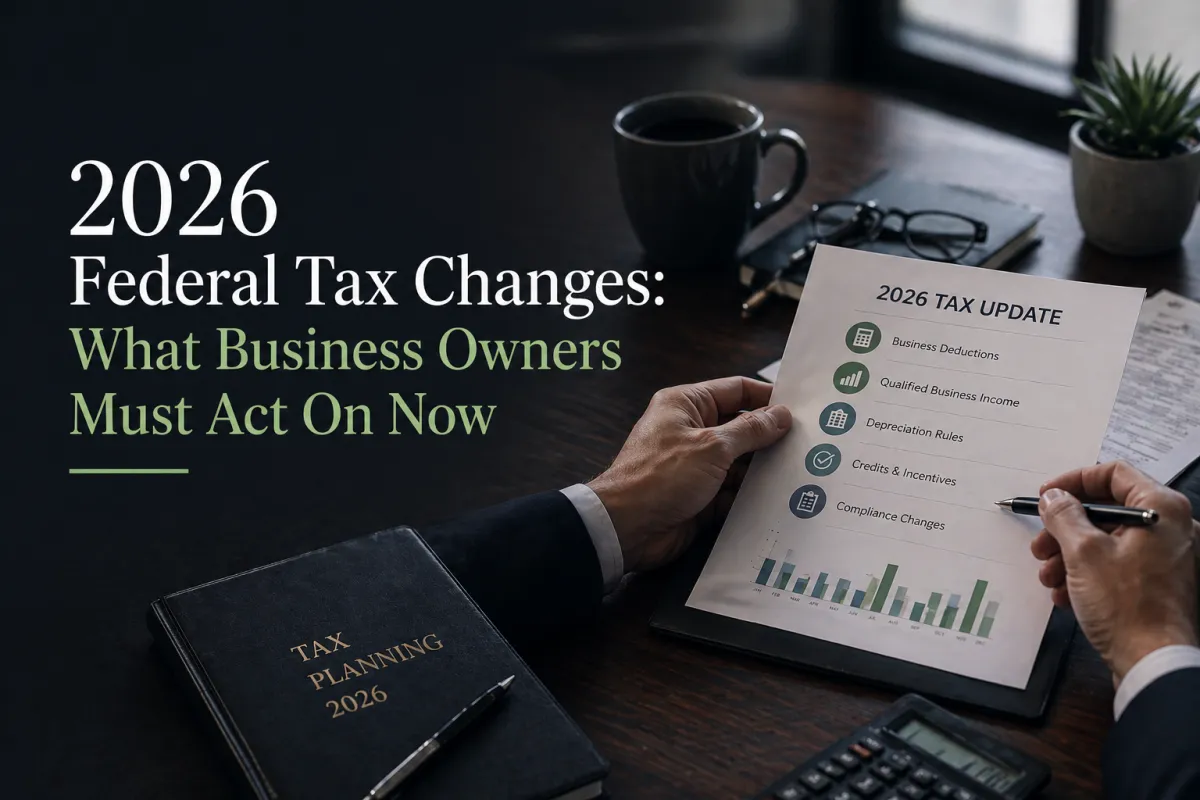 2026 Federal Tax Changes: What Business Owners Must Act On Now