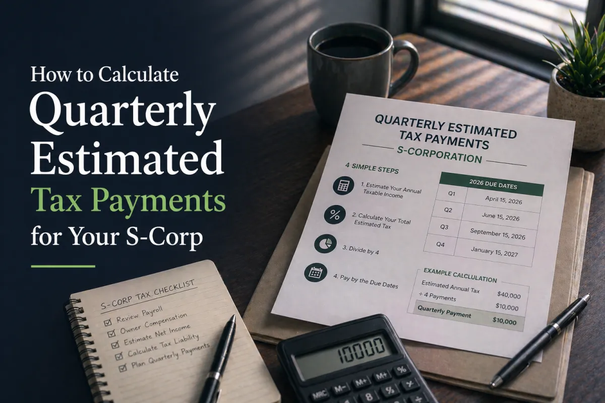 How to Calculate Quarterly Estimated Tax Payments for Your S-Corp