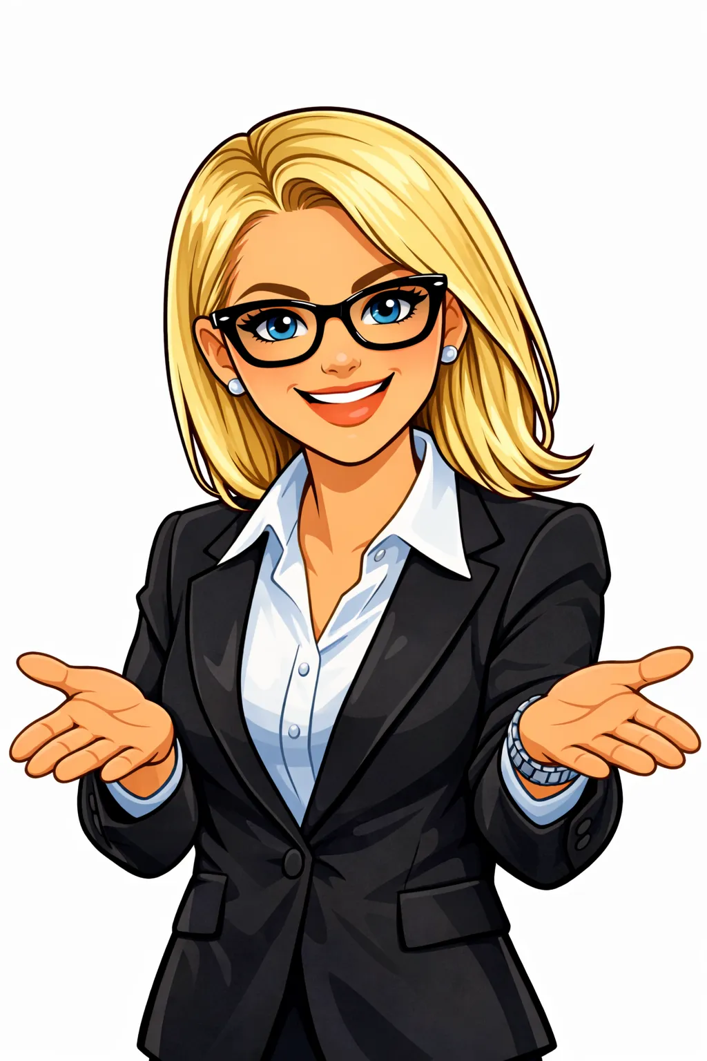 Cartoon advisor guiding through mortgage steps