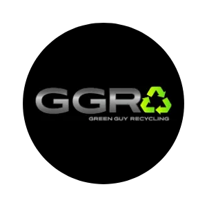 Black and Green Green Guy Recycling Logo