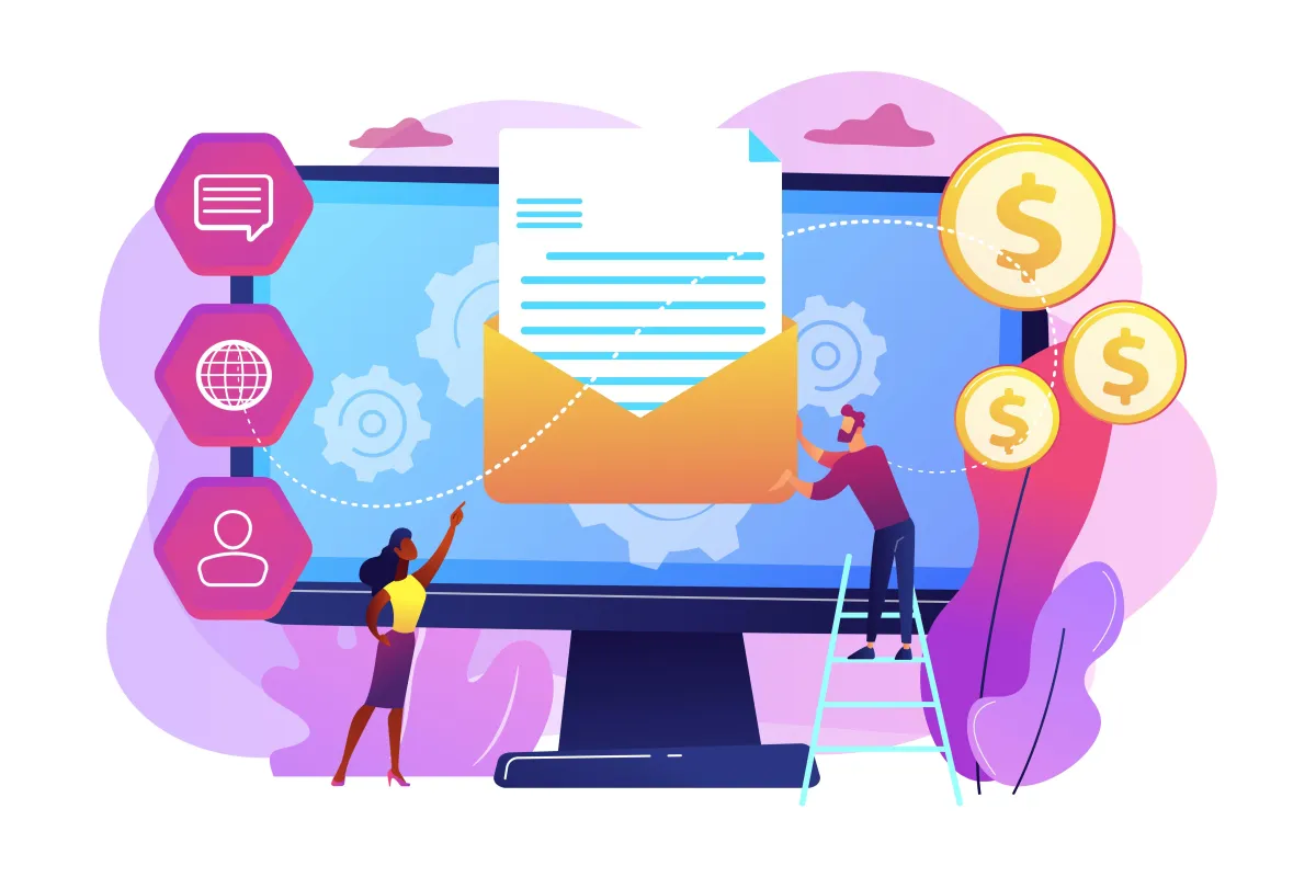 <a href="https://www.freepik.com/free-vector/customer-receiving-automated-marketing-message-tiny-people-marketing-automation-system-automated-advertise-message-marketing-dashboard-concept_10783817.htm#query=email%20marketing&position=37&from_view=search&track=ais">Image by vectorjuice</a> on Freepik