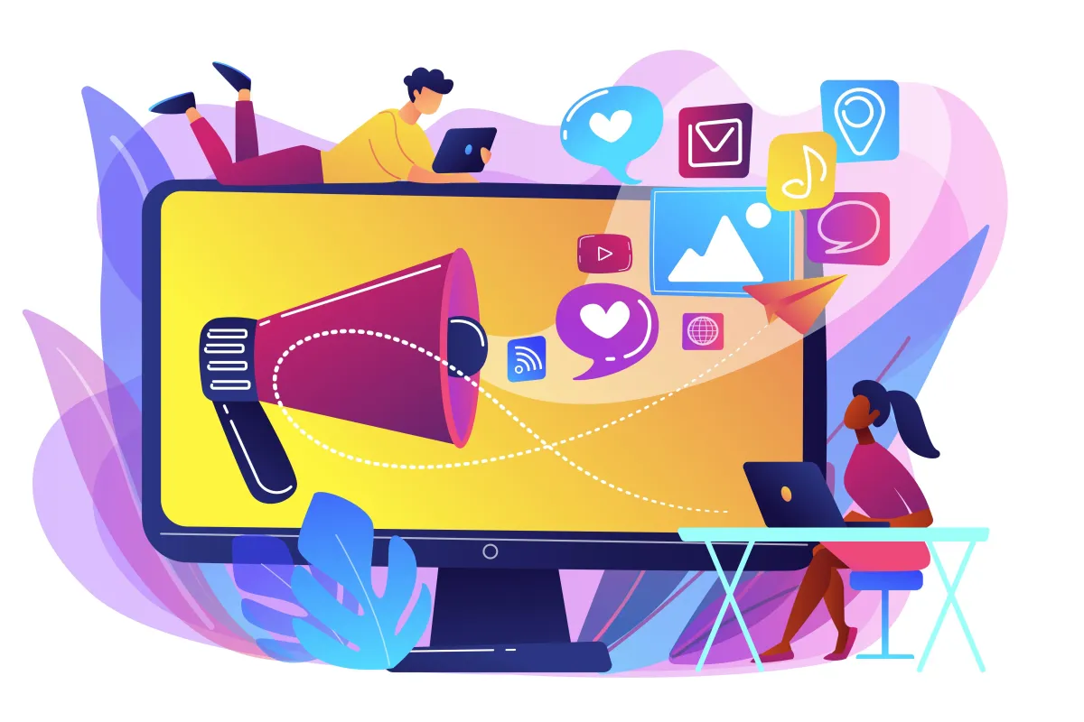<a href="https://www.freepik.com/free-vector/marketing-specialists-computer-with-megaphone-social-media-icons-social-media-marketing-social-networking-internet-marketing-concept-bright-vibrant-violet-isolated-illustration_10780311.htm#page=4&query=social%20media%20marketing&position=49&from_view=search&track=ais">Image by vectorjuice</a> on Freepik