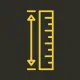 seamless gutter measurement icon