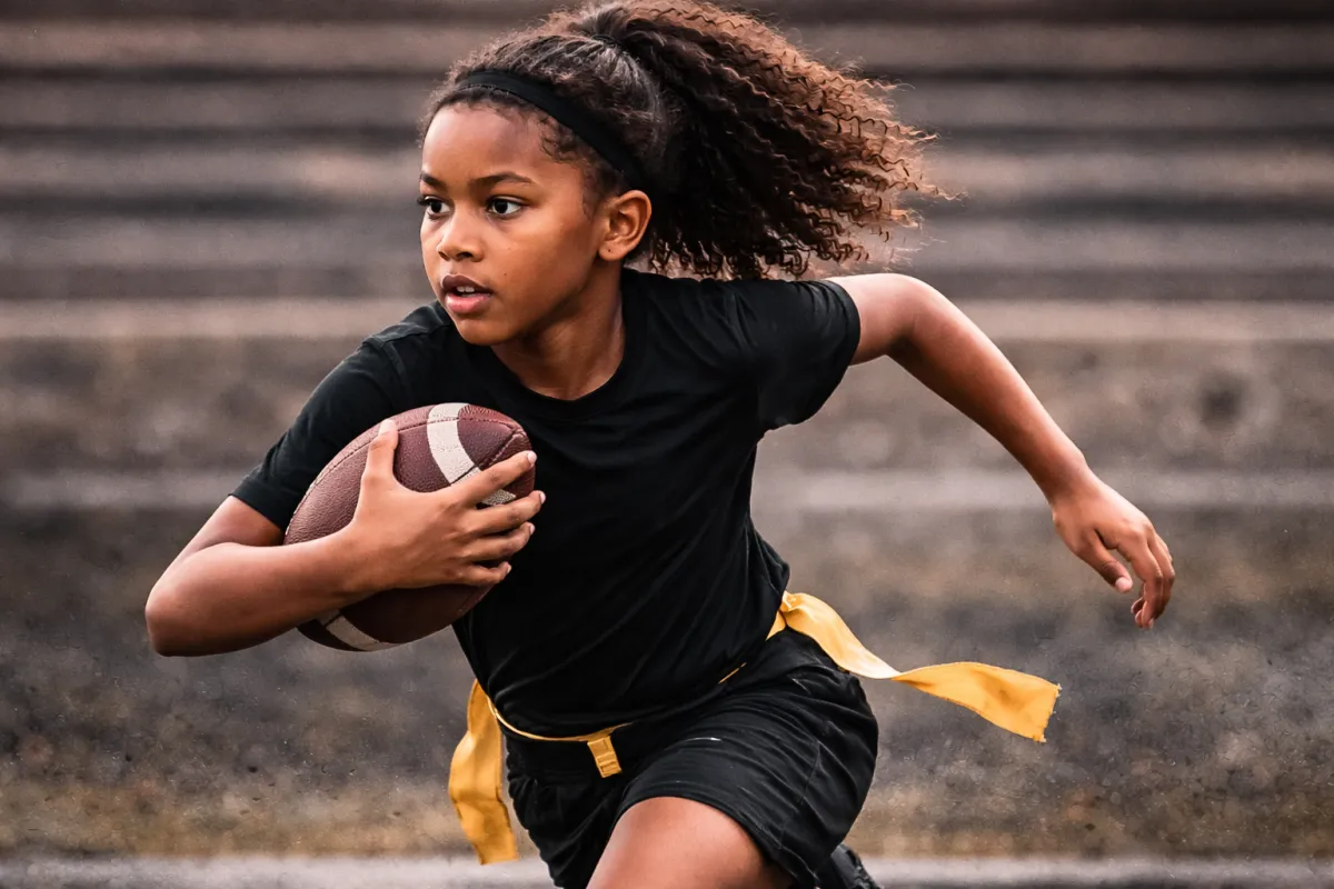Serious player running