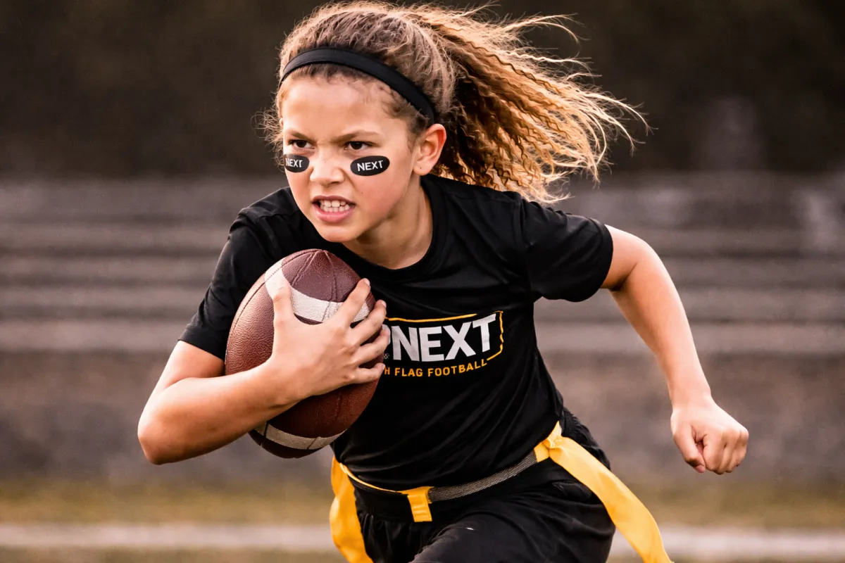 Serious player running