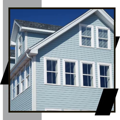 Finished residential siding project with clean exterior results 