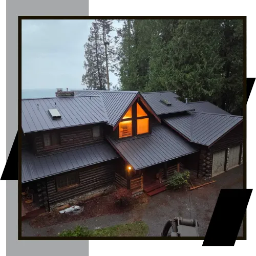 roofing contractor in San Juan Island WA checking roof damage