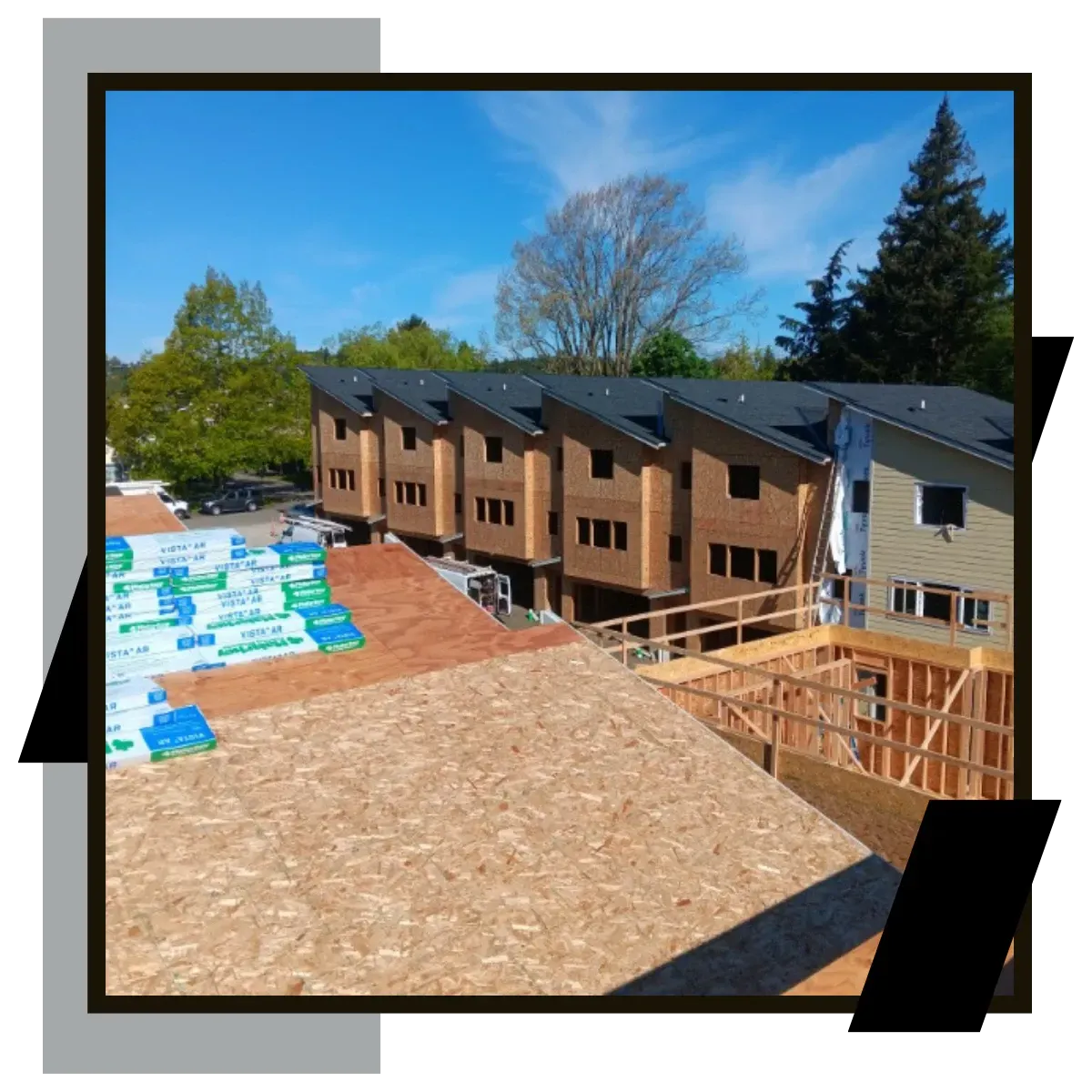 Hand-installed roofing shingles by Thor Construction LLC