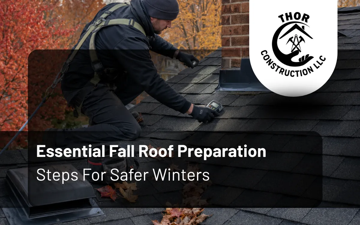 Fall roof preparation inspection for a home before winter