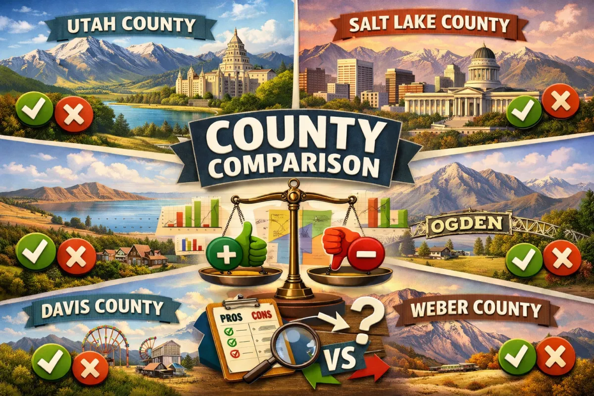 Living in Salt Lake County vs. Utah County vs. Davis County vs. Weber County: The Real 2026 Breakdown