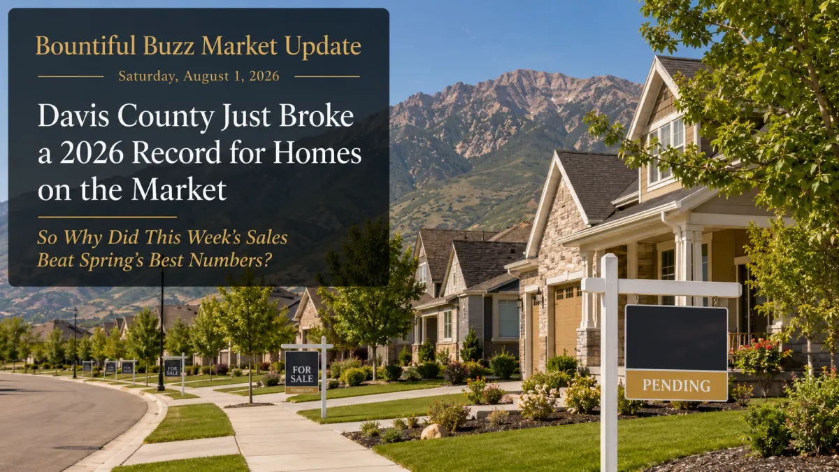 Davis County Just Broke a 2026 Record for Homes on the Market. So Why Did This Week’s Sales Beat Spring’s Best Numbers?