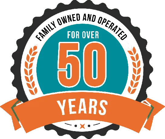 Pro Fence 50 years in business badge