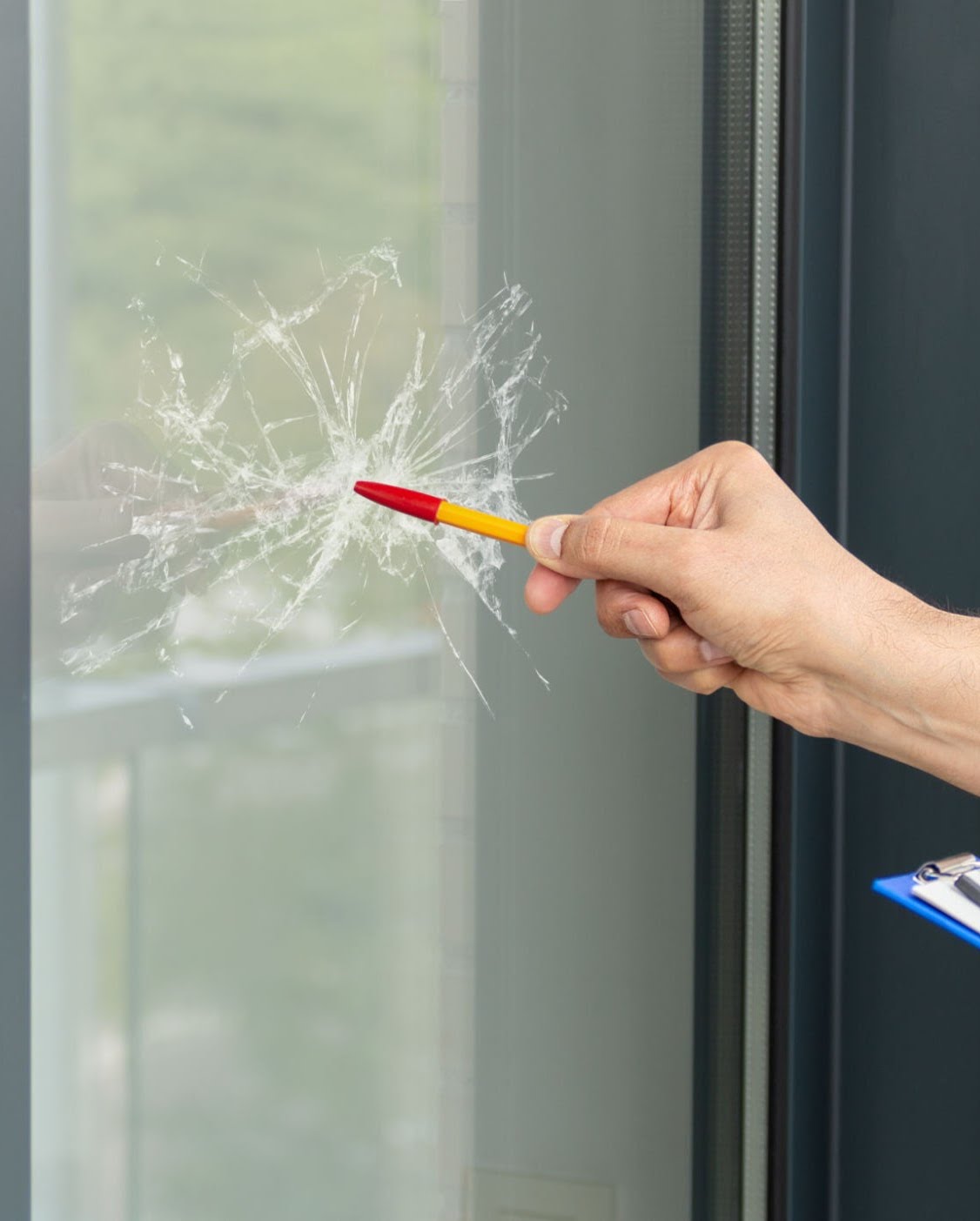 man and woman standing in front of table