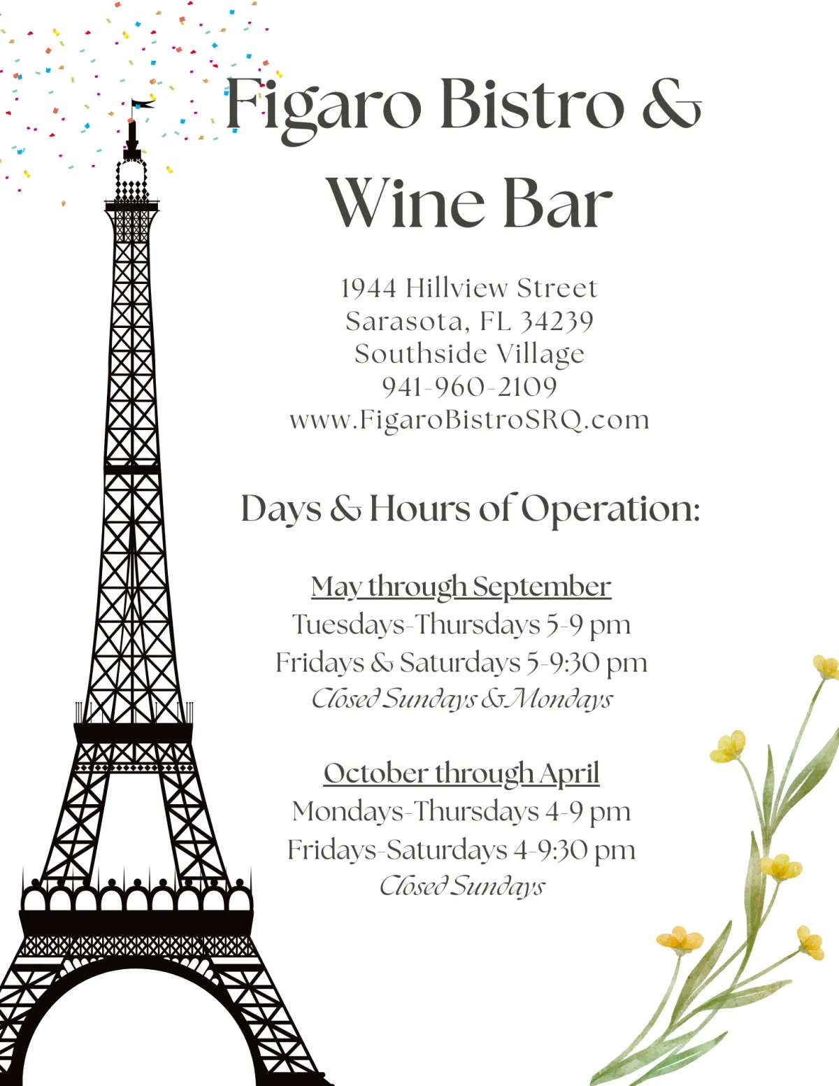 French chef-prepared cuisine – Figaro Bistro Sarasota