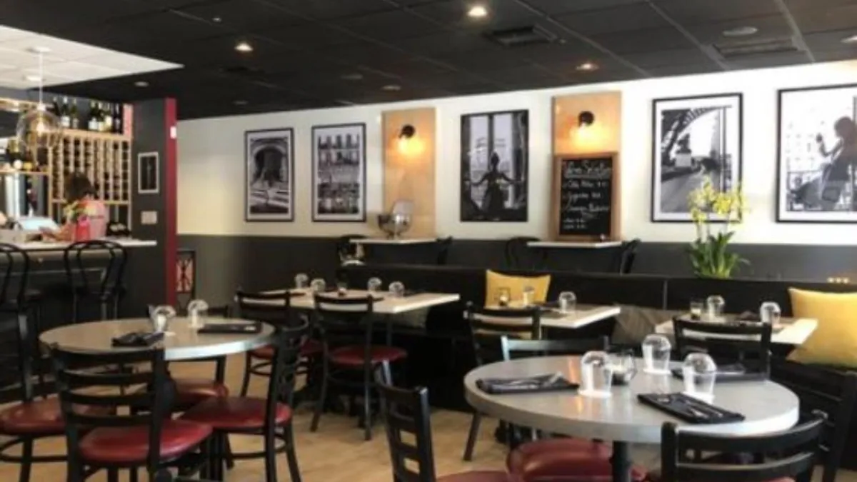 Intimate dinner setting with French wine – Figaro Bistro Sarasota