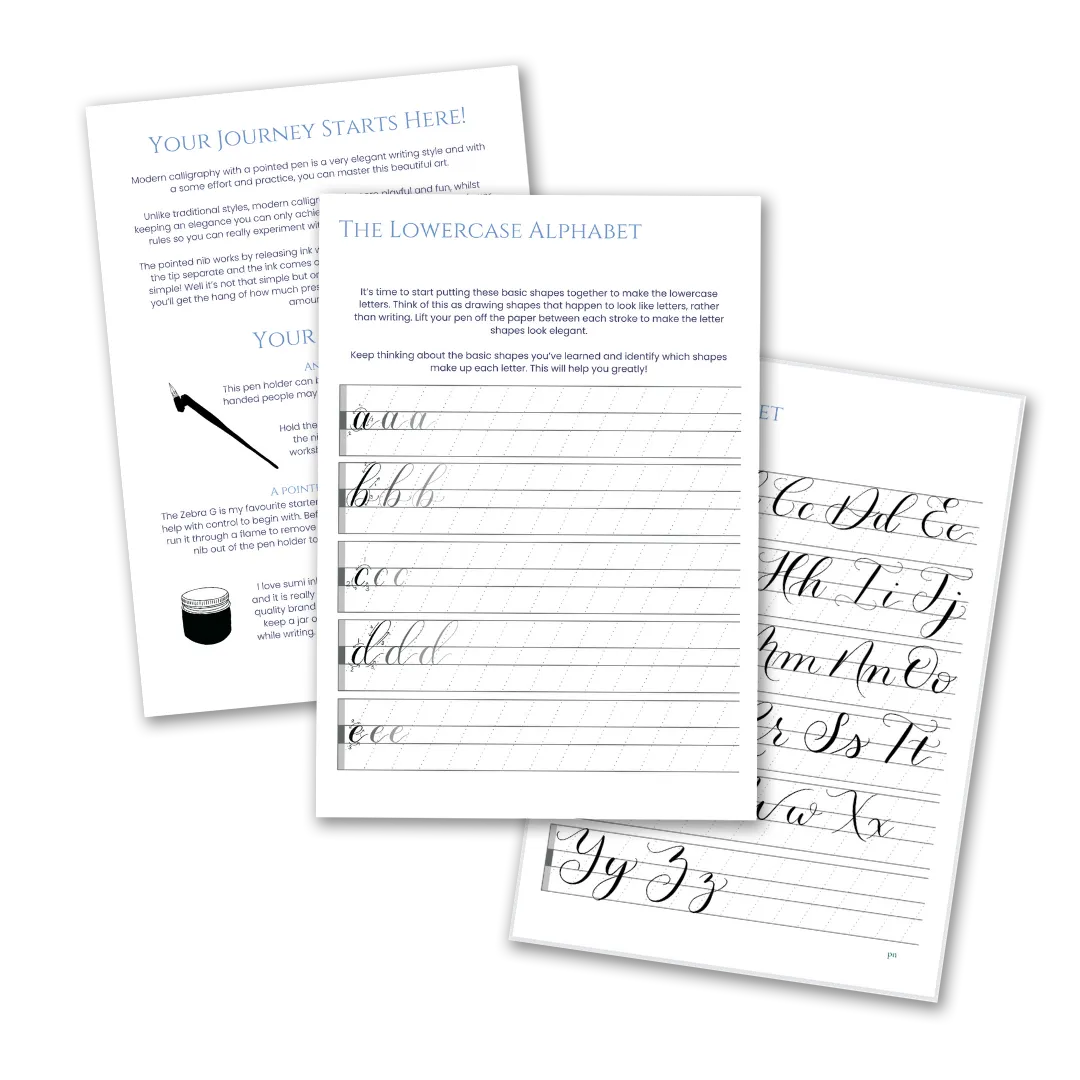 Calligraphy Course Worksheets
