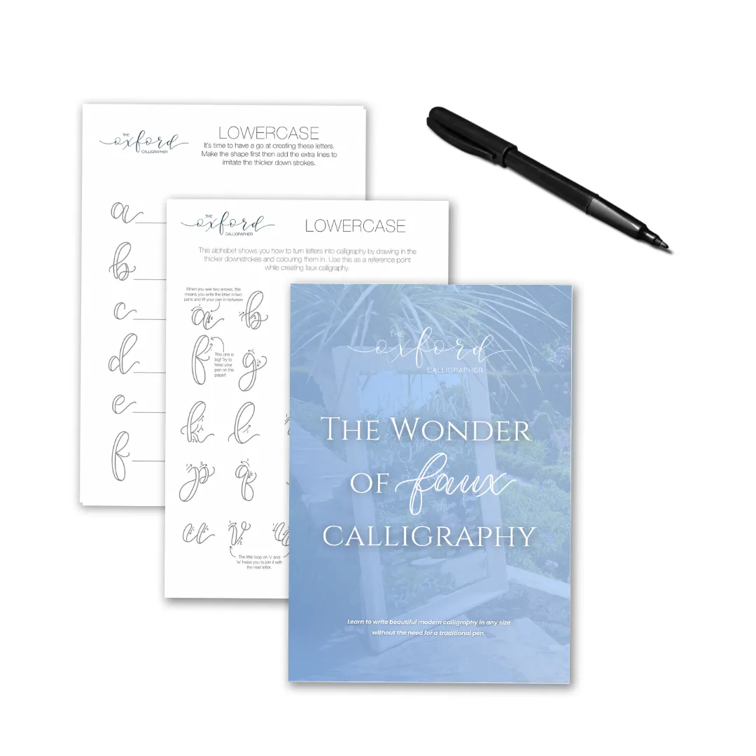 Faux Calligraphy workbook downloa