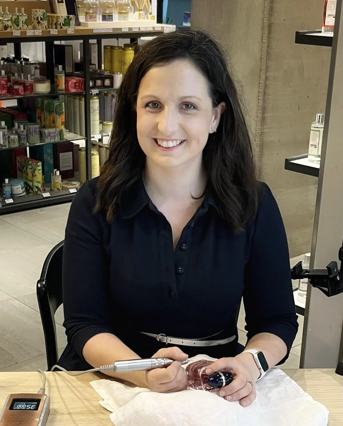 The Oxford Calligrapher at a brand activation event in John Lewis