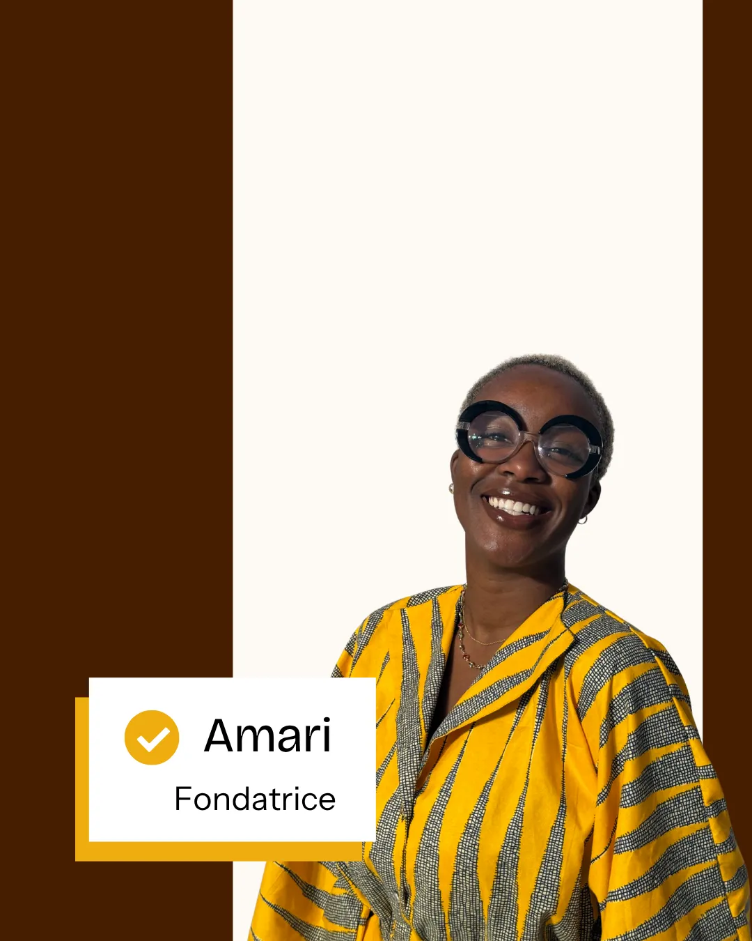 Portrait professionnel et chaleureux de Amari