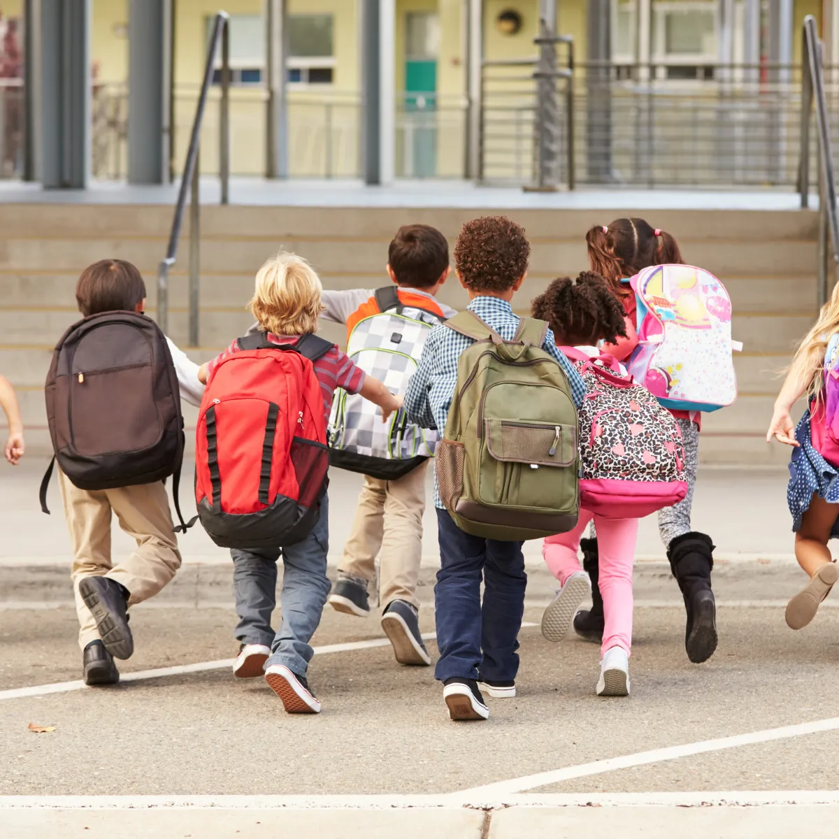 Kids walking to school