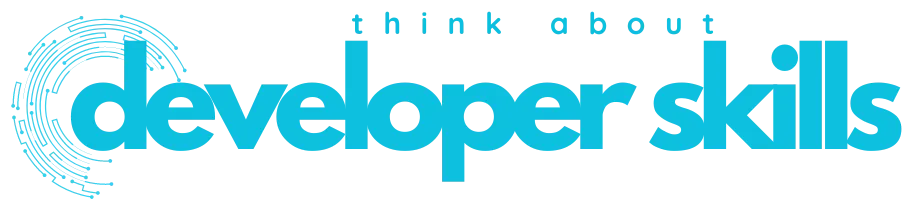 teal think about developer skills (SM) logo