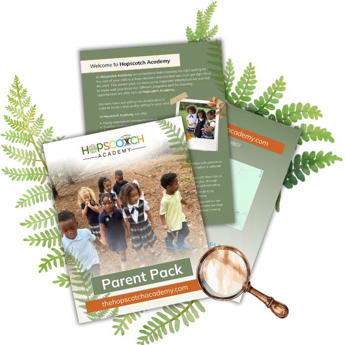 Parent pack showing Reggio Emilia and S.T.E.A.M. highlights at Hopscotch Academy