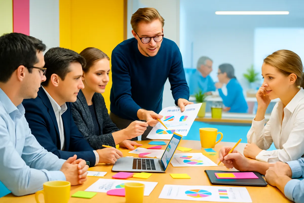 Minimalist dashboard illustration showing marketing growth