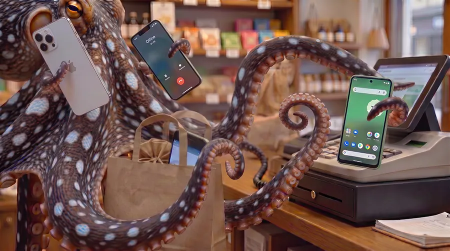 Octopus Answering Phones