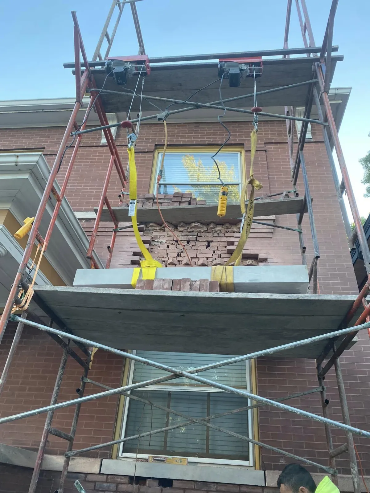Brick repair work by M&H Masonry & Restoration in St. Louis, MO